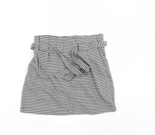 Primark Womens Black Check  Mini Skirt Size 10