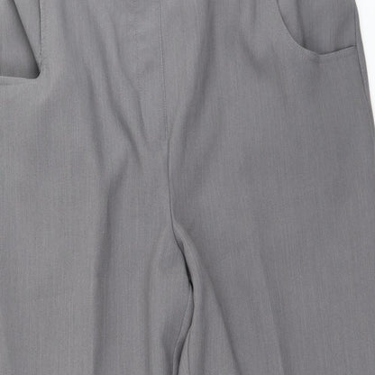 Womens UK Size 16 Special Collection Regular Fit Cropped Grey Trousers