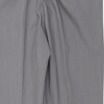 Womens UK Size 16 Special Collection Regular Fit Cropped Grey Trousers