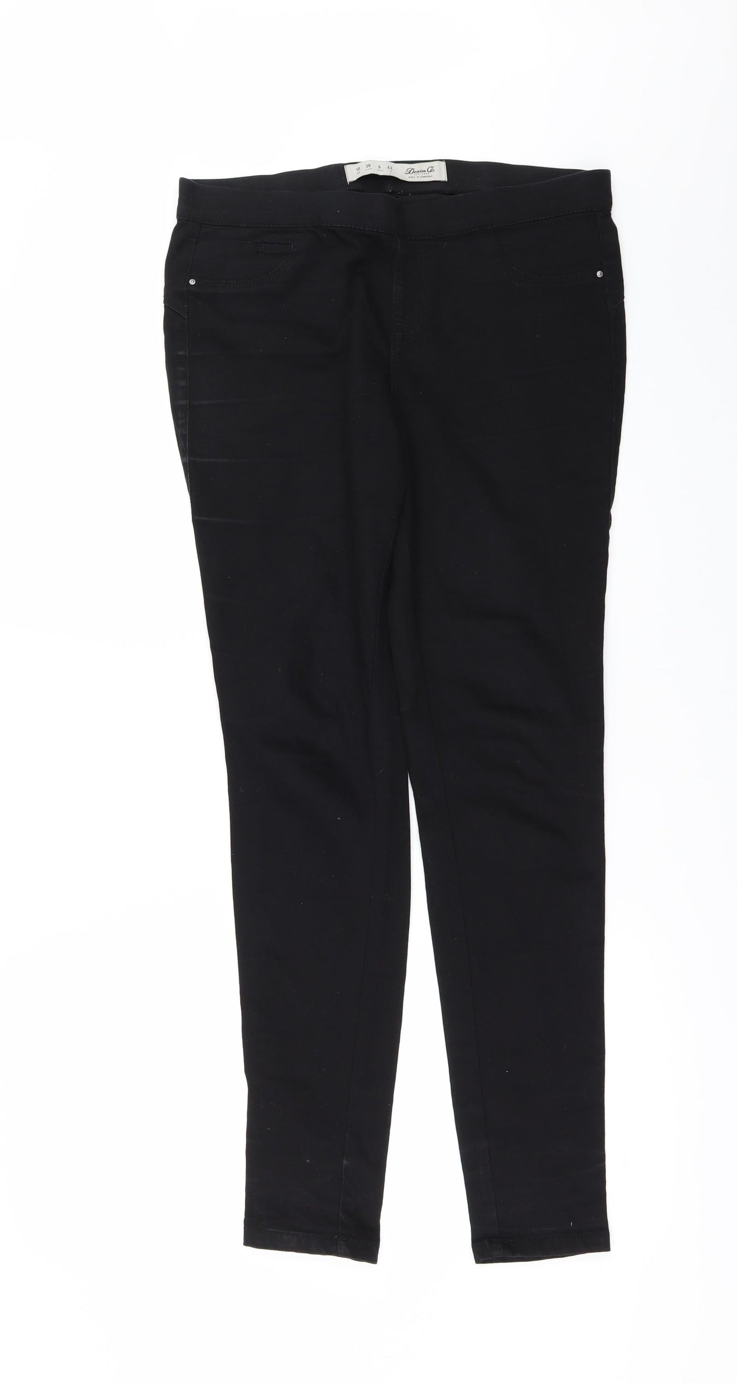 Denim & Co. Womens Black  Denim Jegging Jeans Size 10 L30 in