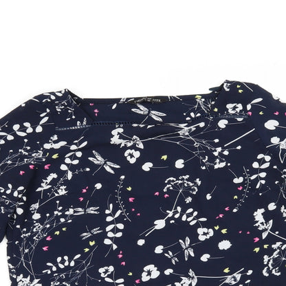 Womens UK Size 8 NEXT Blue Tunic Blouse