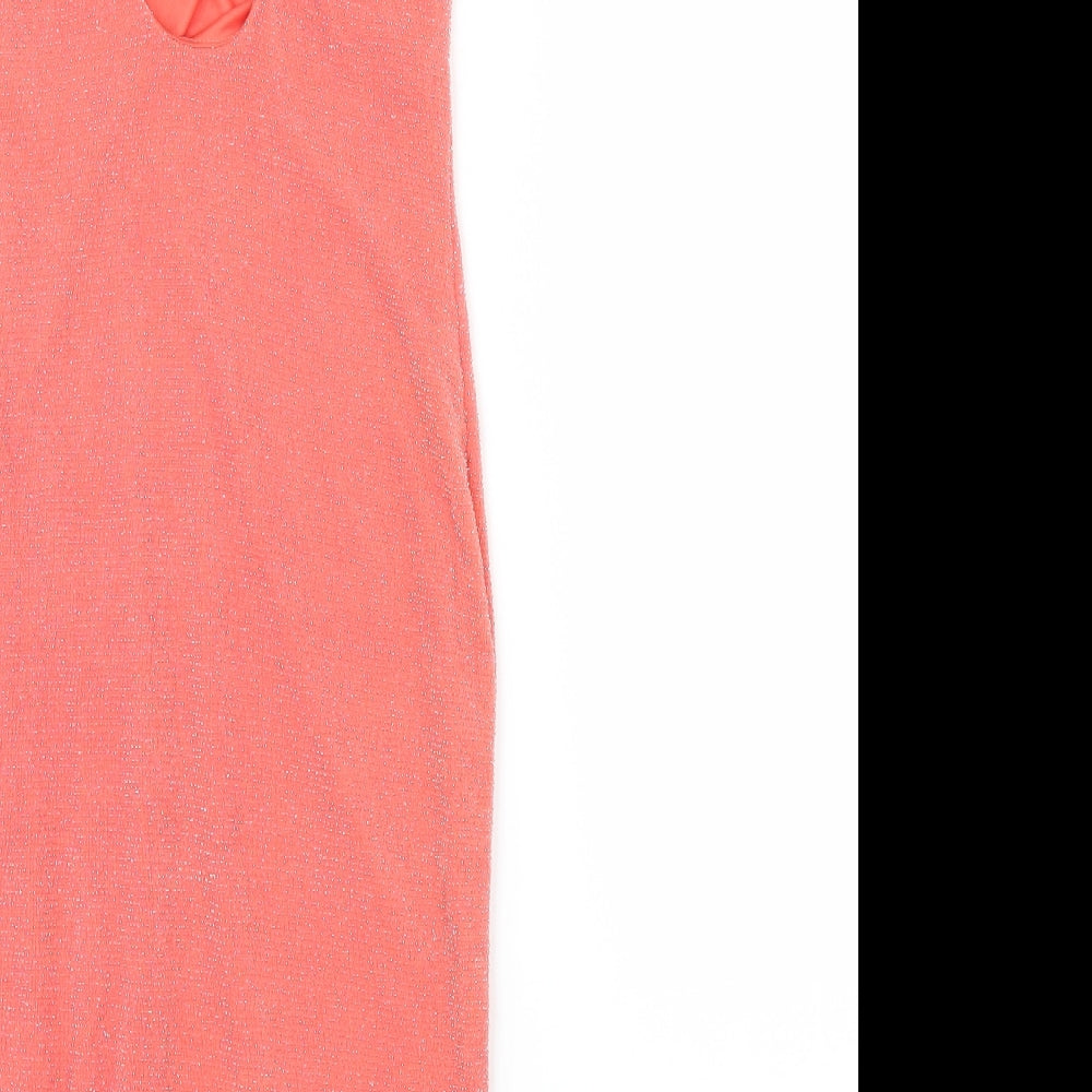Miss Selfridge Womens Orange   Bodycon  Size 6  - COLD SHOULDER
