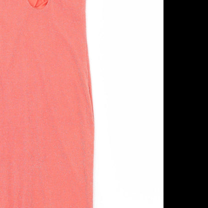 Miss Selfridge Womens Orange   Bodycon  Size 6  - COLD SHOULDER