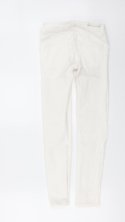 Zara Womens White  Denim Skinny Jeans Size 26 in L27 in