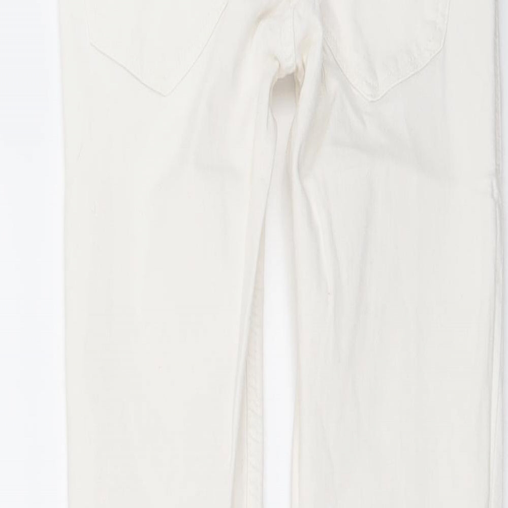 Zara Womens White  Denim Skinny Jeans Size 26 in L27 in