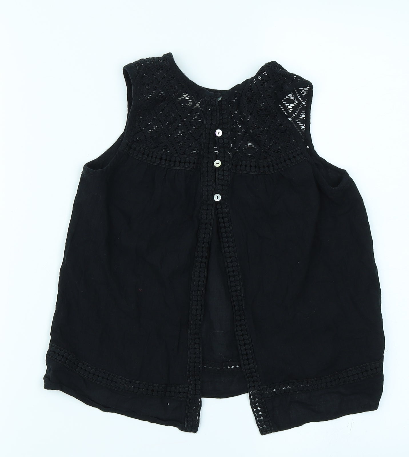 MNG Kids Girls Black   Basic T-Shirt Size 9-10 Years