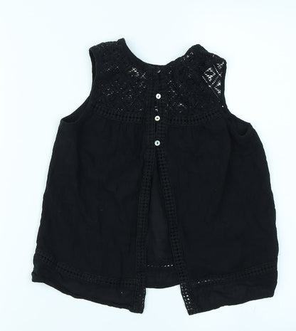 MNG Kids Girls Black   Basic T-Shirt Size 9-10 Years