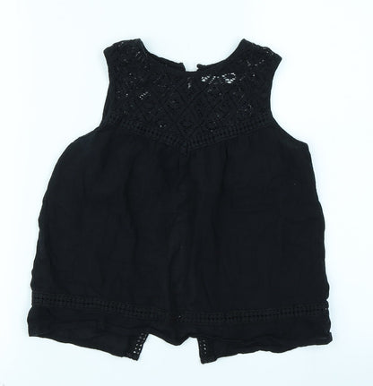 MNG Kids Girls Black   Basic T-Shirt Size 9-10 Years