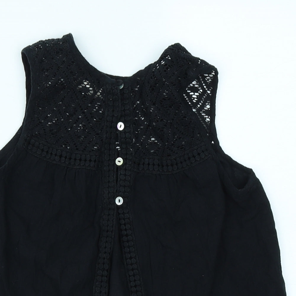 MNG Kids Girls Black   Basic T-Shirt Size 9-10 Years