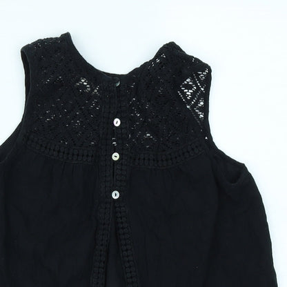 MNG Kids Girls Black   Basic T-Shirt Size 9-10 Years