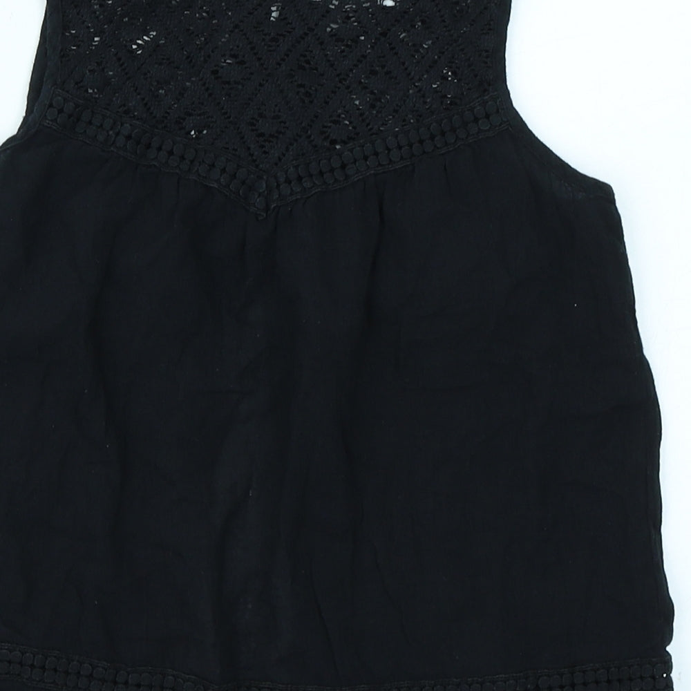 MNG Kids Girls Black   Basic T-Shirt Size 9-10 Years