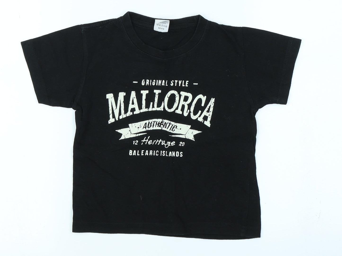 anbor Boys Black   Basic T-Shirt Size 3-4 Years