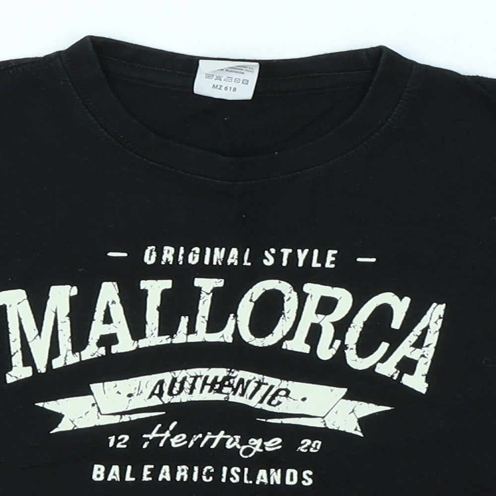 anbor Boys Black   Basic T-Shirt Size 3-4 Years