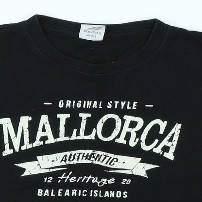 anbor Boys Black   Basic T-Shirt Size 3-4 Years