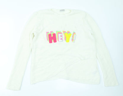 LC Waikiki Girls White   Pullover Jumper Size 12-13 Years