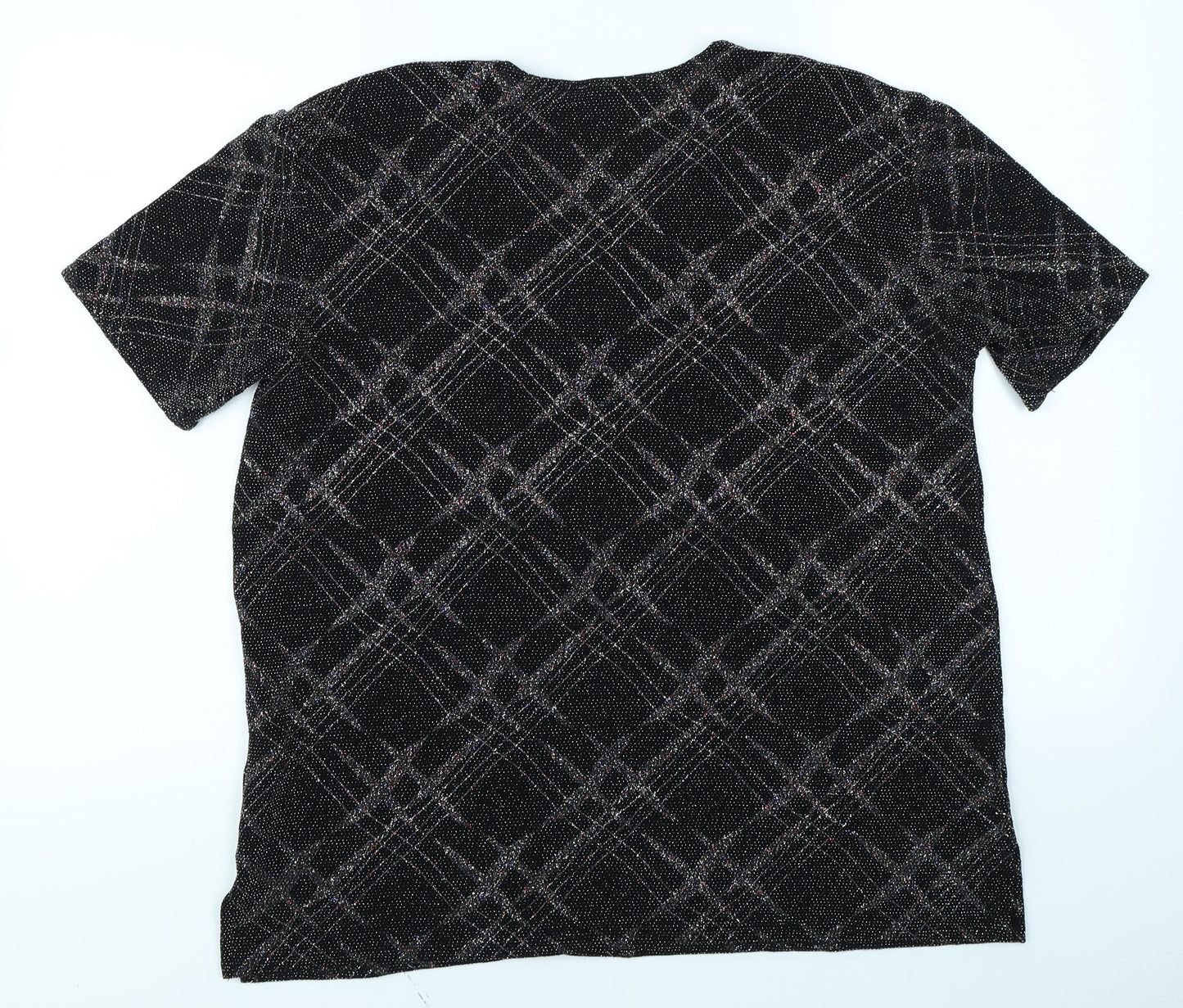 Womens UK Size XL Style Plus Black Basic T-Shirt