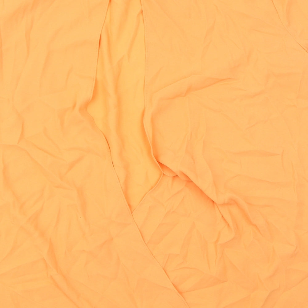 Papaya Womens Orange   Basic Blouse Size 14  - Open back