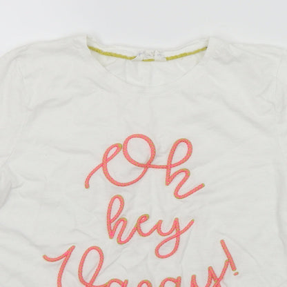 FALMER Womens White Colourblock  Basic T-Shirt Size 14