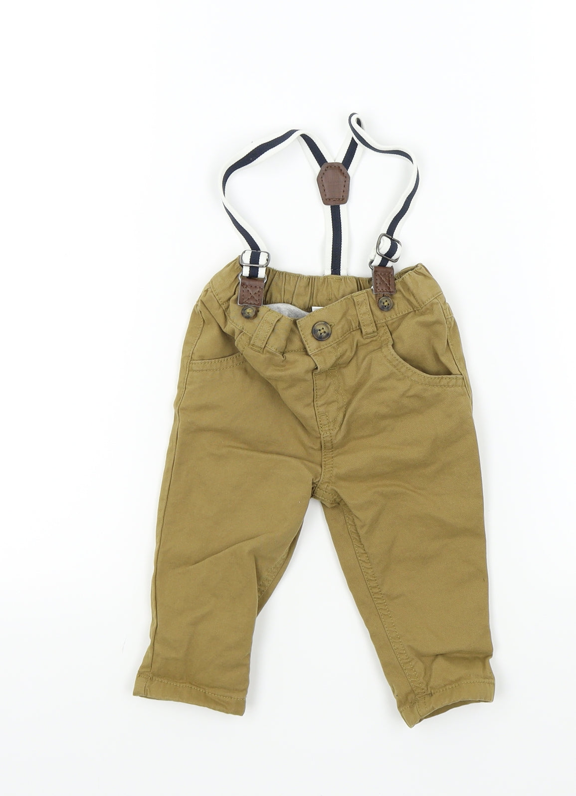 F&F Baby Brown   Capri Trousers Size 36 Months  - Braces Included