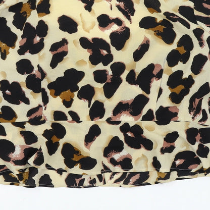Womens UK Size 10 PRETTYLITTLETHING Brown Basic Blouse