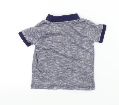 George Baby Blue Colourblock  Basic T-Shirt Size 6-9 Months
