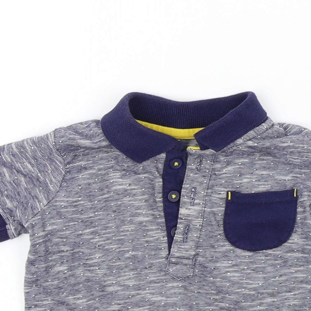 George Baby Blue Colourblock  Basic T-Shirt Size 6-9 Months
