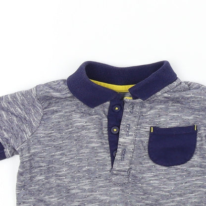 George Baby Blue Colourblock  Basic T-Shirt Size 6-9 Months