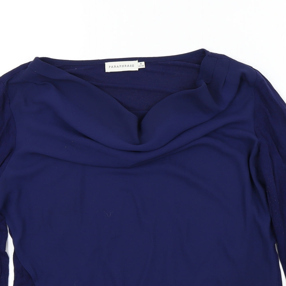 Paraphrase Womens Blue Colourblock  Basic T-Shirt Size M
