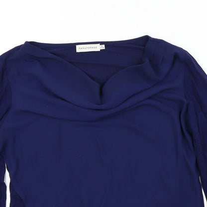 Paraphrase Womens Blue Colourblock  Basic T-Shirt Size M