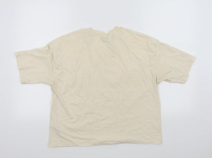 Topshop Womens Beige Colourblock  Basic T-Shirt Size 8