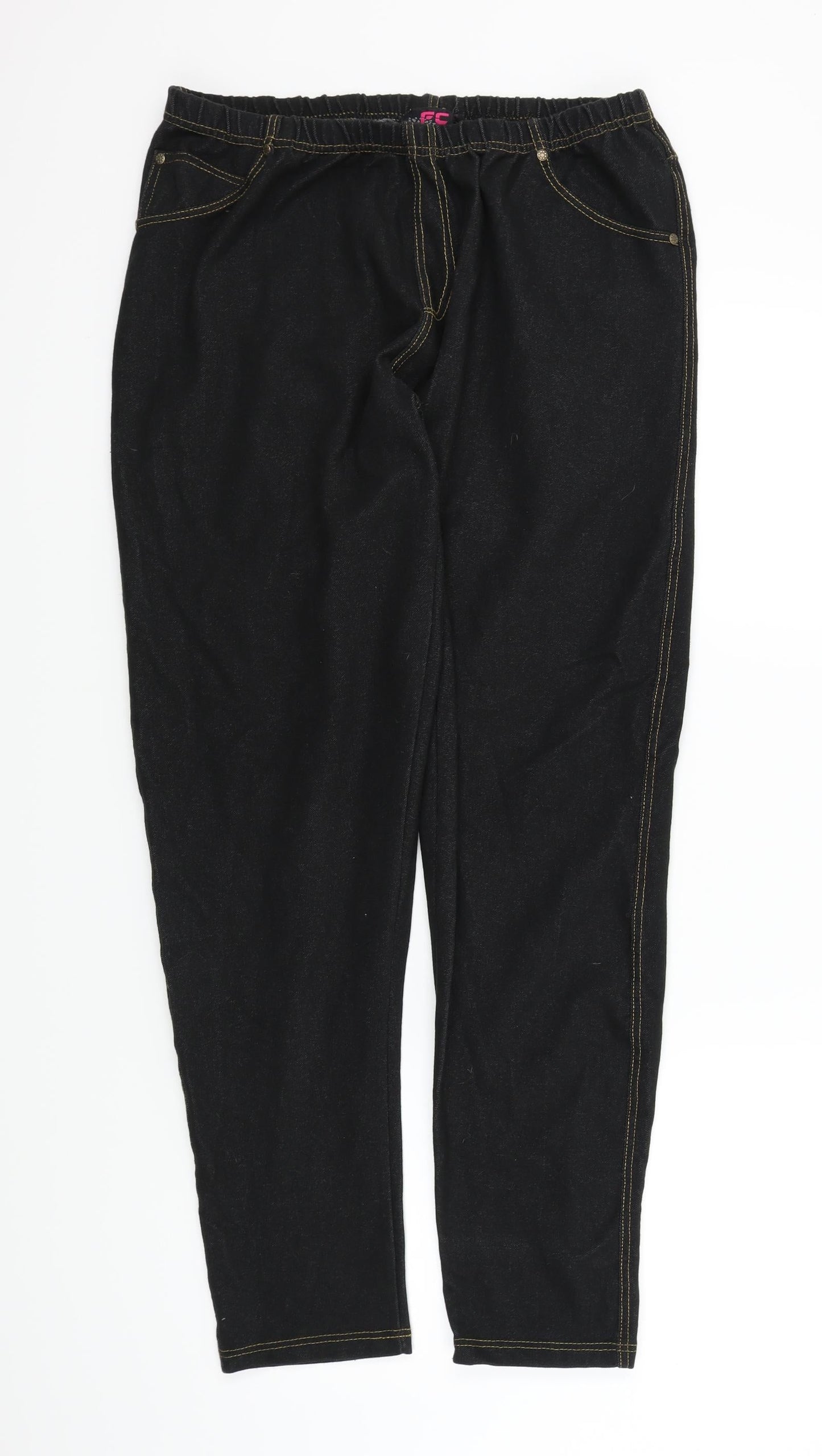 Fury Collection Womens Black Colourblock  Jegging Leggings Size 24 in L30 in