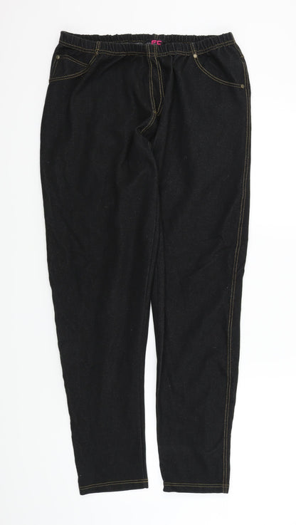 Fury Collection Womens Black Colourblock  Jegging Leggings Size 24 in L30 in