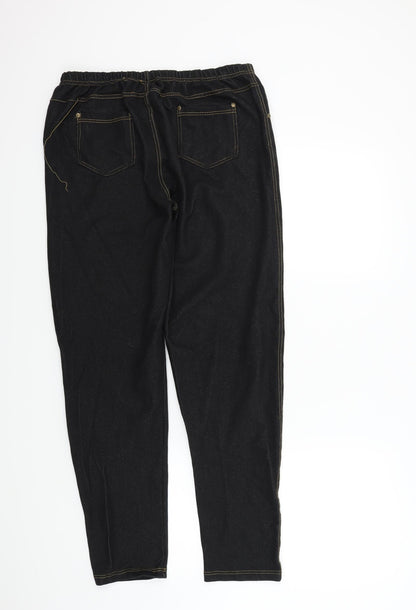 Fury Collection Womens Black Colourblock  Jegging Leggings Size 24 in L30 in