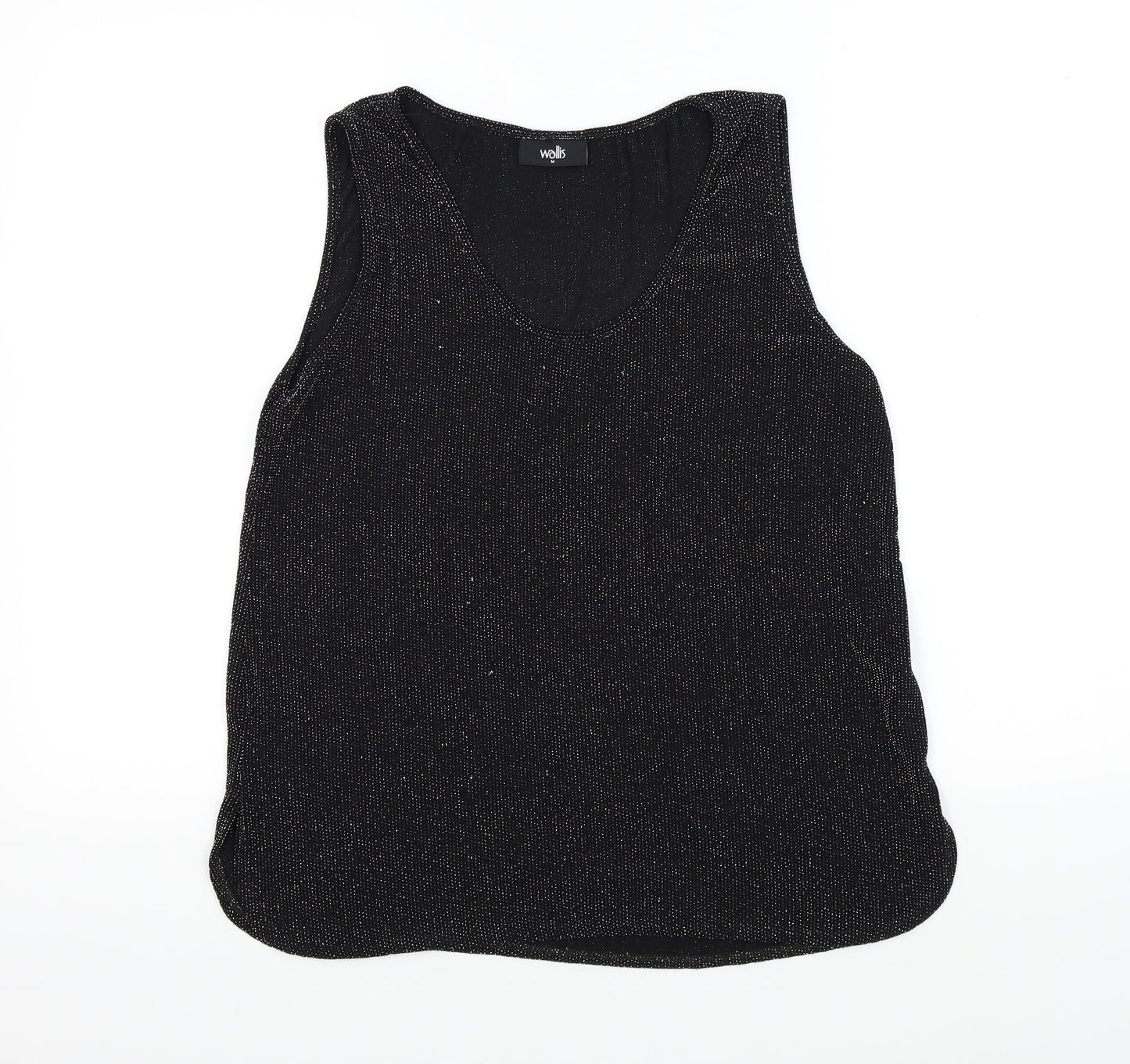 Womens UK Size M Wallis Black Basic T-Shirt
