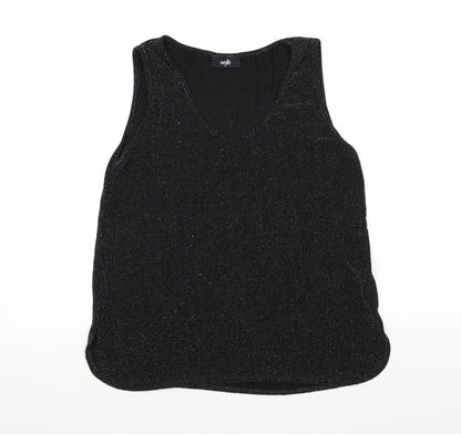 Womens UK Size M Wallis Black Basic T-Shirt