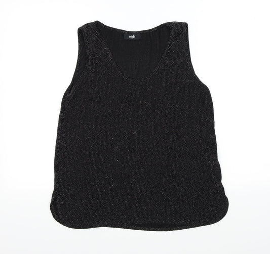 Womens UK Size M Wallis Black Basic T-Shirt