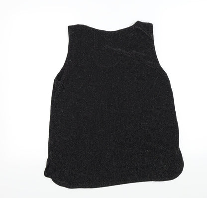 Womens UK Size M Wallis Black Basic T-Shirt