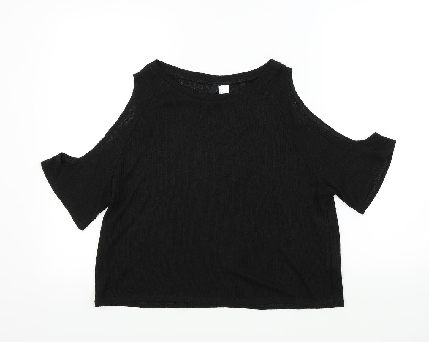 Womens UK Size M H&M Black Basic T-Shirt