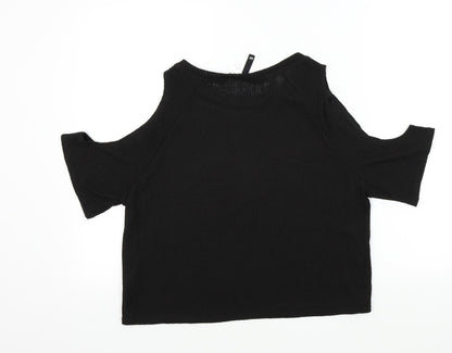 Womens UK Size M H&M Black Basic T-Shirt