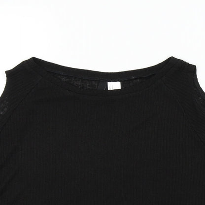Womens UK Size M H&M Black Basic T-Shirt