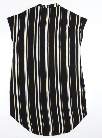 SheIn Womens Black Striped  A-Line  Size 12