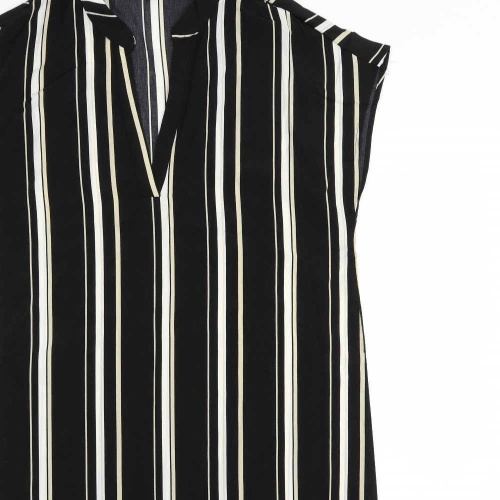 SheIn Womens Black Striped  A-Line  Size 12