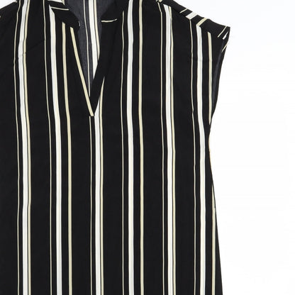 SheIn Womens Black Striped  A-Line  Size 12