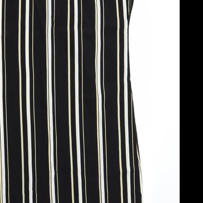 SheIn Womens Black Striped  A-Line  Size 12