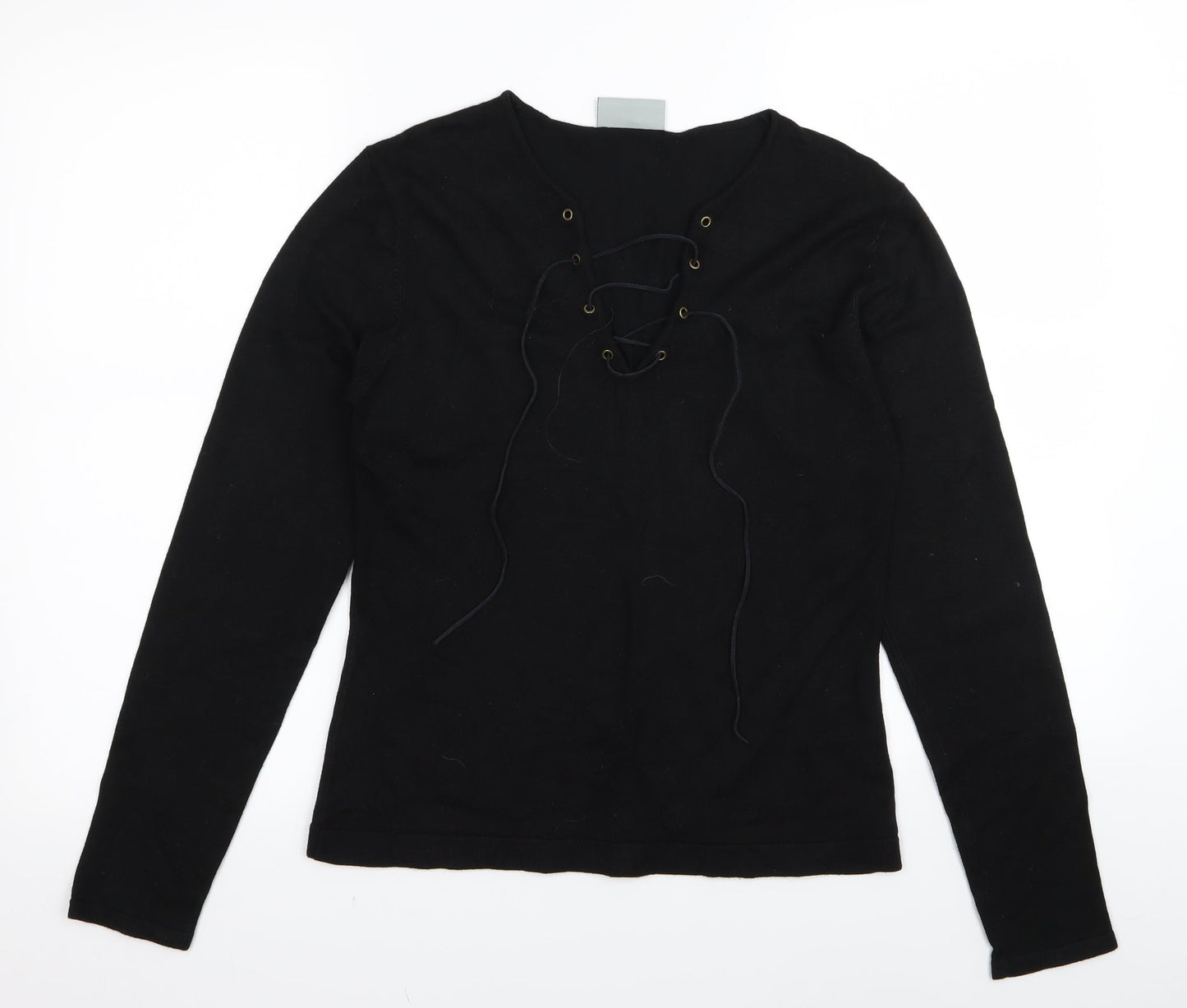 Womens UK Size 14 Wallis Black Basic T-Shirt