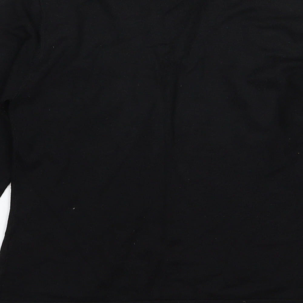 Womens UK Size 14 Wallis Black Basic T-Shirt