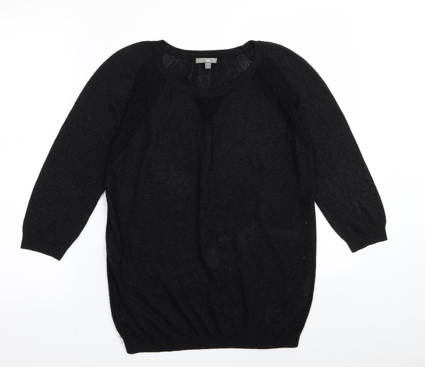Womens UK Size S Gap Black Basic T-Shirt