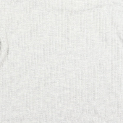 Womens UK Size 14 River Island Grey Basic T-Shirt