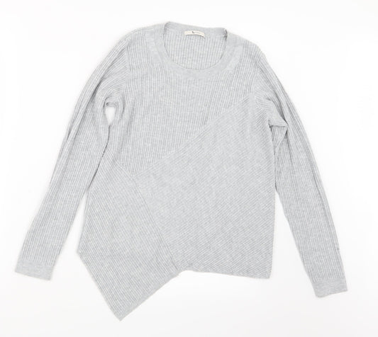 TU Womens Grey  Knit Pullover Jumper Size 12