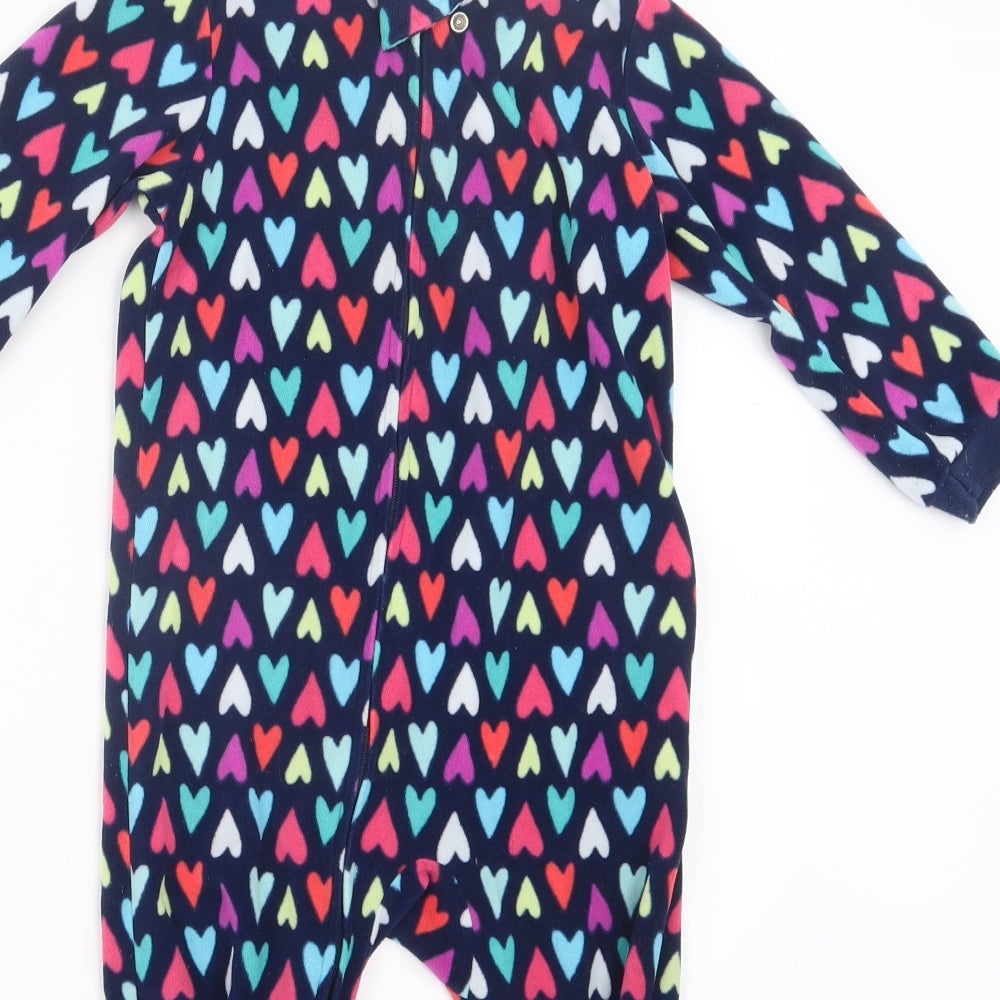 Carter's Girls Blue Geometric  Top One Piece Size 2 Years